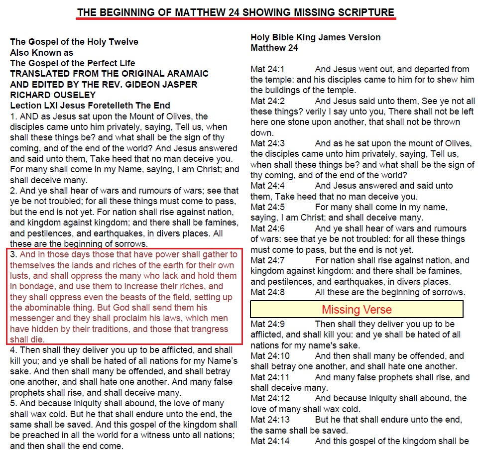 Matthew 24 Comparison